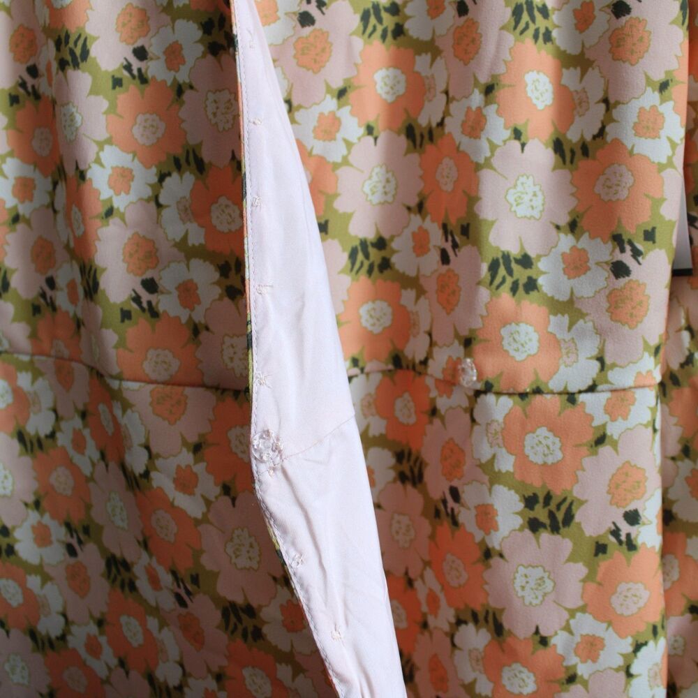 ALEXIA ADMOR Arya Button-front Wrap Dress In Summer Floral Cream Size 8 NWT - Picture 7 of 10
